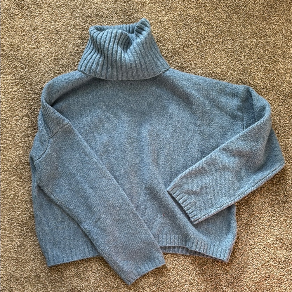 Abercrombie & Fitch Blue Turtleneck Sweater